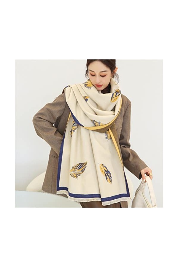 SARGE Épais Chaud Écharpe d’Hiver Houndstooth Design Print Femmes Cachemire Pashmina Châle Lady Wrap Foulves Tricoté Femme Fo