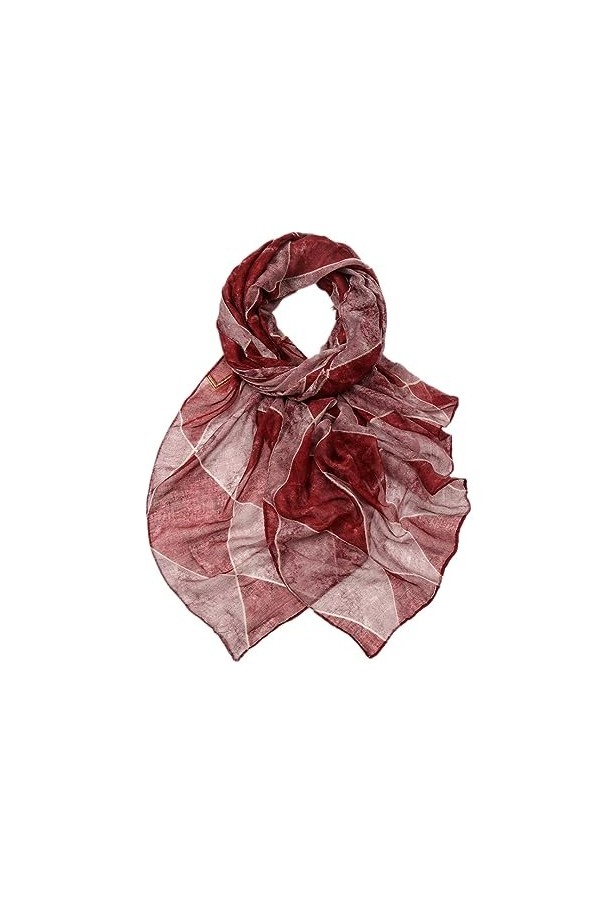Mode Automne Ombre Géométrique Plaid Viscose Écharpe Dame Imprimer Châles Pashmina Foulards Musulman Hijab