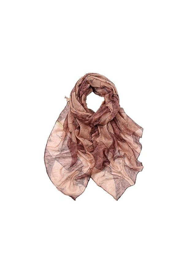 Mode Automne Ombre Géométrique Plaid Viscose Écharpe Dame Imprimer Châles Pashmina Foulards Musulman Hijab