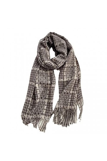 UKKO Foulard Écharpe À Carreaux De Luxe Hiver Chaud Cachemire Femmes Longues Pashmina Foulard Foulards Foulards Dame Tasselle