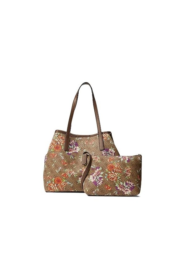 Guess Vikky Tote, Sac Mixte, Marron, Taille Unique