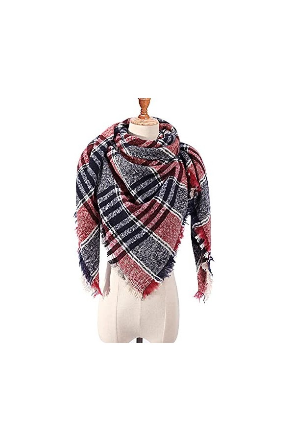 ZQTHL Femmes Écharpe Plaid Hiver Cachemire Écharpes Fashion Lady Pashmina Châle Chands Home Accessoires de vêtements dextéri