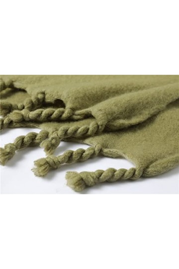 Zhuonetyl Écharpe Tricotée Femme - Couleur Unie Femmes Scarfyellow Cachemire Tricoté Chaud Doux Et Élastique Châle Pashmina F