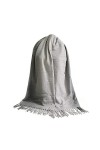 Stfery Echarpe Femme Pashmina, Écharpe Douce Chaude Femme Gris Foncé Gland Gradient Couleur Hiver Mode Élégante 185x65CM