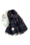 SISWIM Envelopper Écharpe à Carreaux dhiver Design Femmes Cachemire Pashmina Chaud Châle Chaude Envelopper Tassel Foulards H