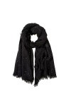 RFEGEF Femme Écharpe Pashmina,Dames Écharpes Et Châles Classique Mode Black Sequins Glands Longues Écharpes dhiver Douces Gr