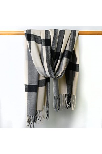 HUPANG Echarpe Femmes Dames Châle Doux Enveloppes Premium Mode Longues Foulards, Automne Hiver Écharpe Dame E Doux Plaid, 70X