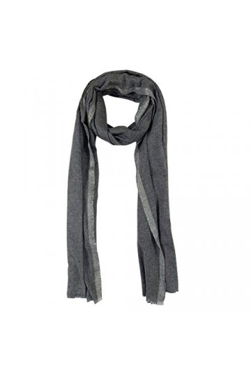 Nepani Écharpe Lurax pashmina unie pour femme et fille - Gris - L