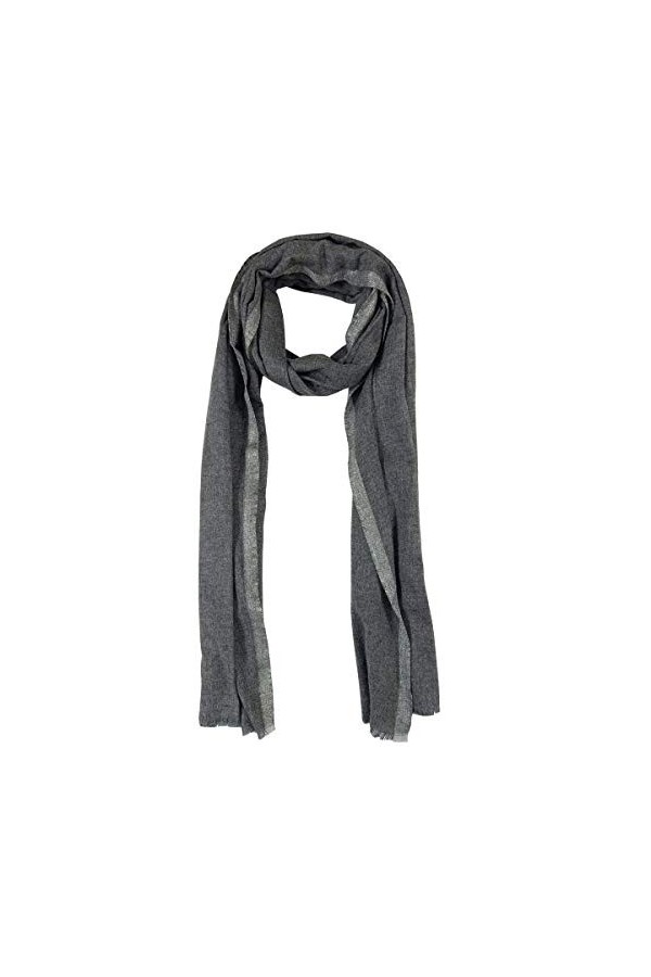 Nepani Écharpe Lurax pashmina unie pour femme et fille - Gris - L