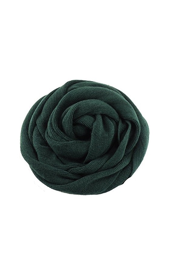 Écharpe Pashmina douce unie chaude en tricot dhiver tricoté pour lhiver et le ski pour femmes, filles, hommes, enfants, aqu