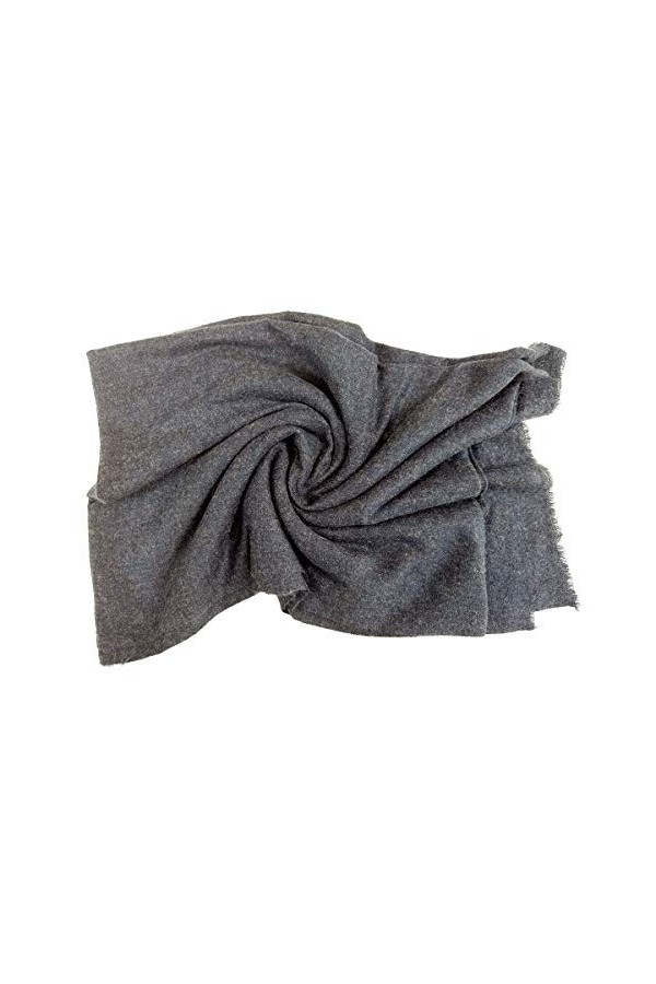 Écharpe pashmina du Népal pour femme et fille - Noir - L