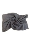 Écharpe pashmina du Népal pour femme et fille - Noir - L