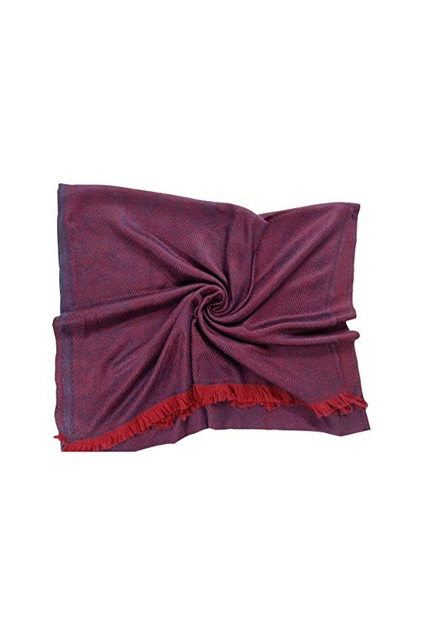 Écharpe Pashmina du Népal - Luxueuse et douce - Sensation de laine - Tendance - Pour femme et fille - Rouge - L
