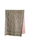Couverture épaisse, écharpe chaude dhiver for femmes, imprimé Floral, châle en cachemire, étoles Pashmina Color : Green, Si