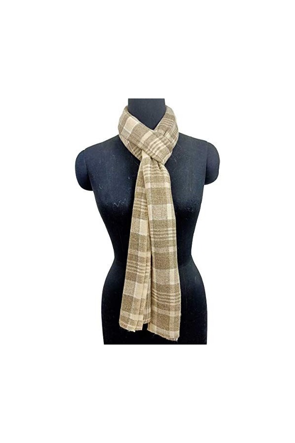 Écharpe à carreaux pashmina du Népal pour femme et fille multicolore 