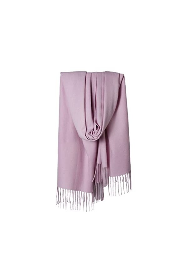 AMbayz Echarpes Femme, Hiver Écharpe Couleur Unie, Pashmina Châle Wrap Automne Etoles Mariage, Foulards Frange Douce Longue É