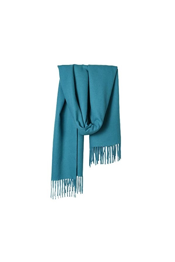 AMbayz Echarpes Femme, Hiver Écharpe Couleur Unie, Pashmina Châle Wrap Automne Etoles Mariage, Foulards Frange Douce Longue É