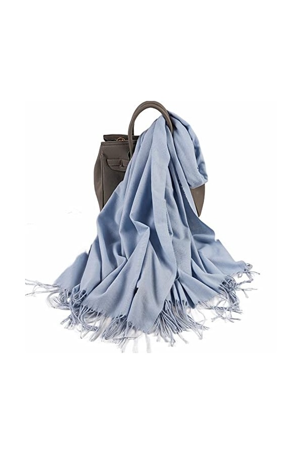 CHEFRU Écharpe Femmes Sécardi Solide Cachemire Pashmina Châle-20,One Size