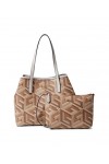 Guess Vikky Tote, Sac Mixte, Marron, Taille Unique