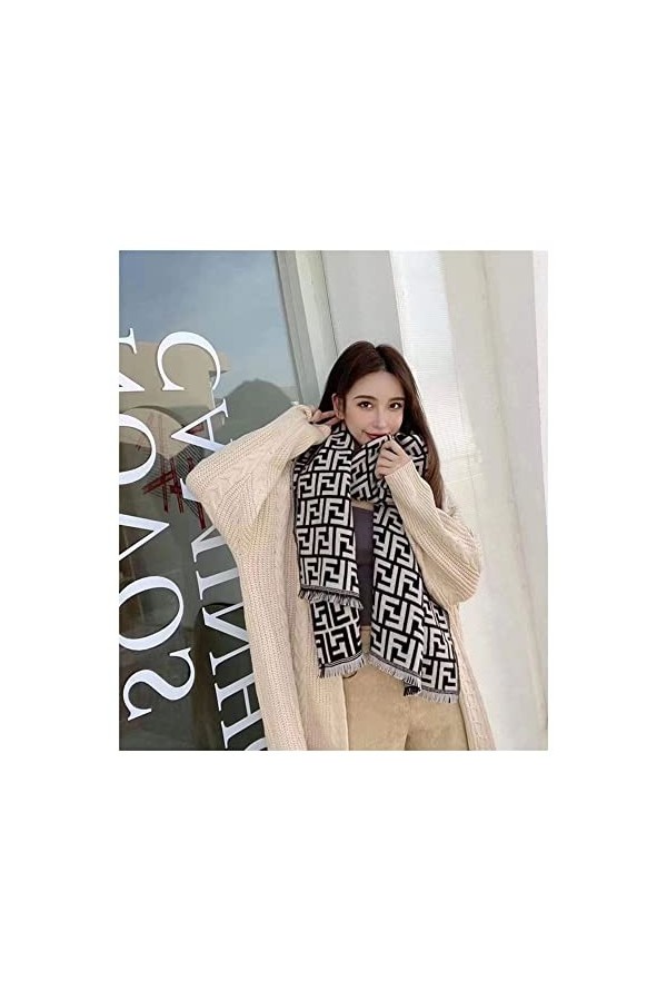 Écharpes en Cachemire à la Mode pour Femmes, 200x70cm Grande écharpe Longue Châles Pashmina Hiver Automne Printemps Dames Éch