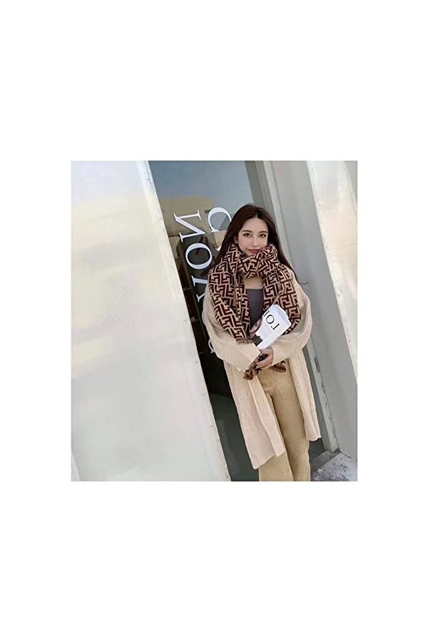 Écharpes en Cachemire à la Mode pour Femmes, 200x70cm Grande écharpe Longue Châles Pashmina Hiver Automne Printemps Dames Éch