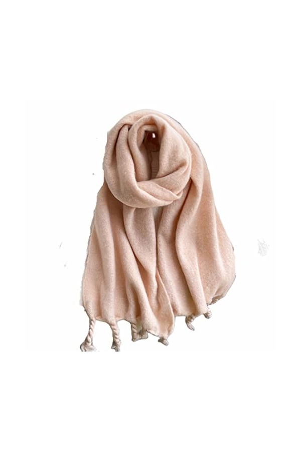 CHEFRU Écharpe Écarpe dhiver Femmes en Cachemire Pashmina Femme Solide Sécroquettes Enroulées Épaisses Softs Bufanda Gros Gl