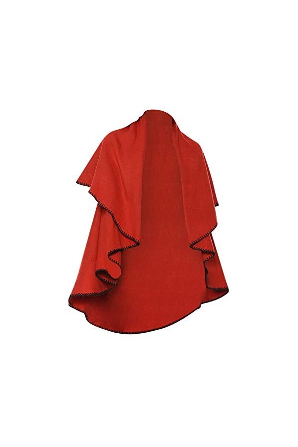wuitopue Cape en cachemire pour femme - Élégant - 130 x 135 cm - En tricot - Chaud - Col épais - Grande écharpe - Unisexe - D