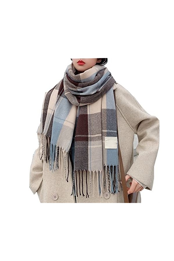 BFUABD Echarpe dhiver pour Femme,Les Femmes Imitation Cachemire Écharpe en Laine de Grandes Pashminas Châle et Enroule Chale