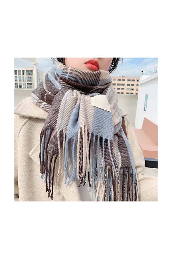 BFUABD Echarpe dhiver pour Femme,Les Femmes Imitation Cachemire Écharpe en Laine de Grandes Pashminas Châle et Enroule Chale