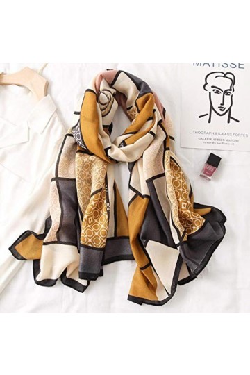 UKKD Écharpe automne/hiver pour femme, écharpe de plage, châle en coton pour femme, foulards, bandana, pashmina, cache-hijab