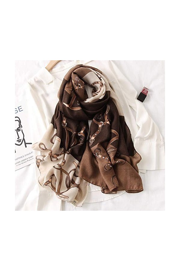 UKKD Écharpe automne/hiver pour femme, écharpe de plage, châle en coton pour femme, foulards, bandana, pashmina, cache-hijab