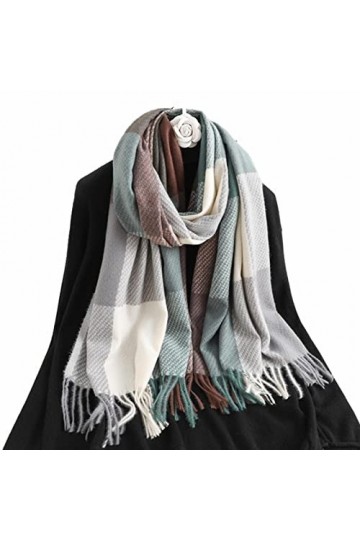 Écharpe Écharpe À Carref De Luxe Winter Cachemire Chaud Femmes Long Pashmina Foulard Femme Femme Lady Tassel Châle Wraps-4
