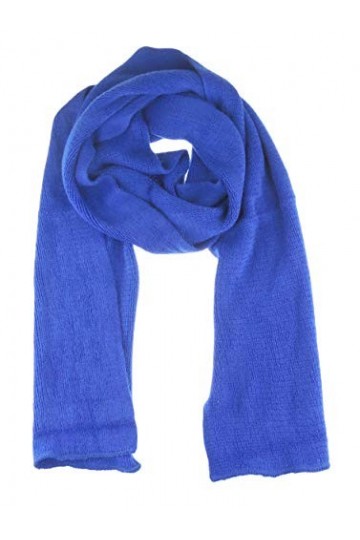 Écharpe Pashmina douce unie chaude en tricot dhiver tricoté pour lhiver et le ski pour femmes, filles, hommes, enfants, ble