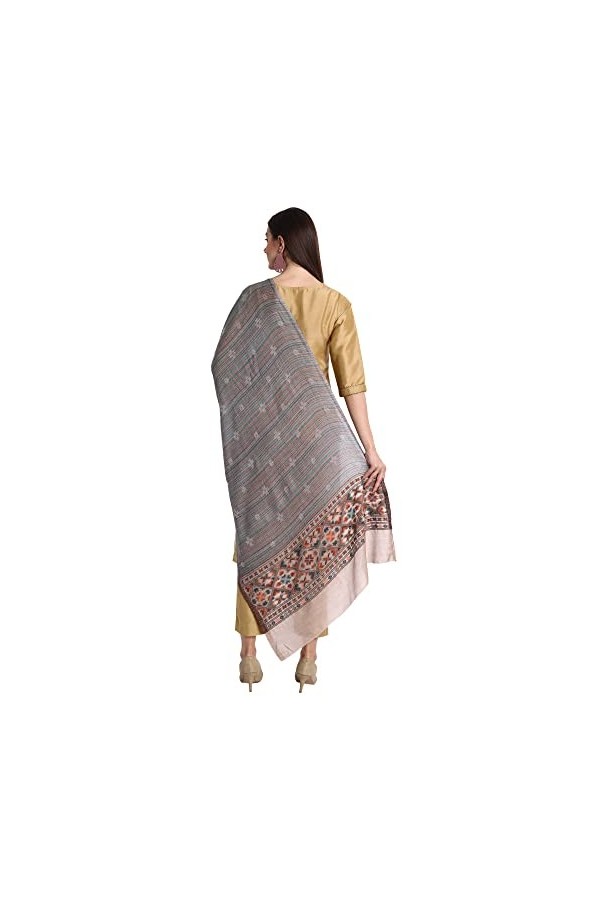 Grande écharpe Kullu pour femme en fausse laine pashmina, indienne surdimensionnée super douce, multicolore