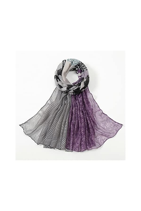 Yalych Hijabs for Femmes, Longue écharpe châle, Lady Print Pashmina Stole Wrap Snood Hijab Veil Voile de mariée Color : Vs50