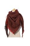 écharpe Femmes à Carreaux Tricoter écharpe Hiver Cashmere Pashmina Femme Triangle Chaud Triangle Foulards Couverture Châles B