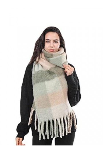 Bysonglezai Foulard Femme Cheveux pour De Hiver en Echarpe Scarf Imitation Cachemire Femmes Écharpe Hiver Preppy Style Dame P