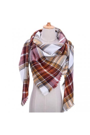 LvSenLin Nouveau Design Femmes Echarpe Mode Plaid Hiver Cachemire Echarpes Lady Pashmina Châle Wraps Cou Chaud Bandana Foular