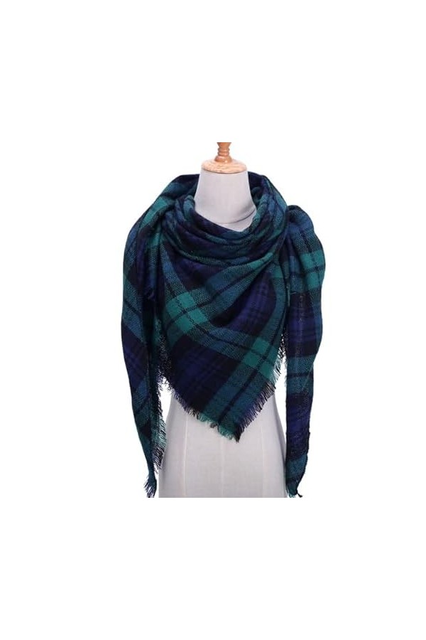 LvSenLin Nouveau Design Femmes Echarpe Mode Plaid Hiver Cachemire Echarpes Lady Pashmina Châle Wraps Cou Chaud Bandana Foular