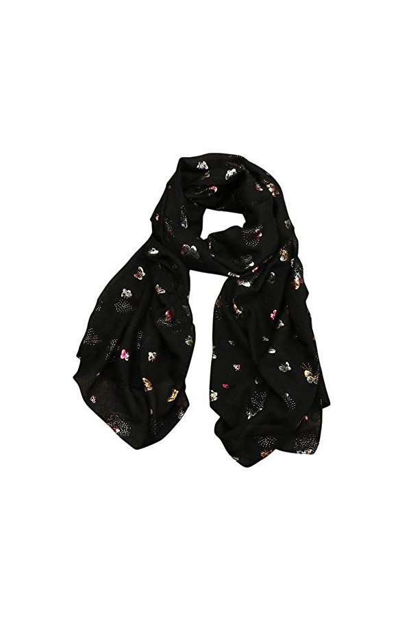 UTHTY Écharpe de Noël Femmes Imprimer châle Long Pashmina Femmes étole écharpes Wrap Dame écharpe écharpe Tribal tête écharpe