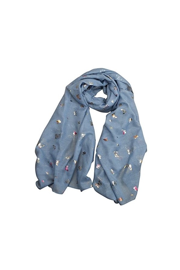 UTHTY Écharpe de Noël Femmes Imprimer châle Long Pashmina Femmes étole écharpes Wrap Dame écharpe écharpe Tribal tête écharpe