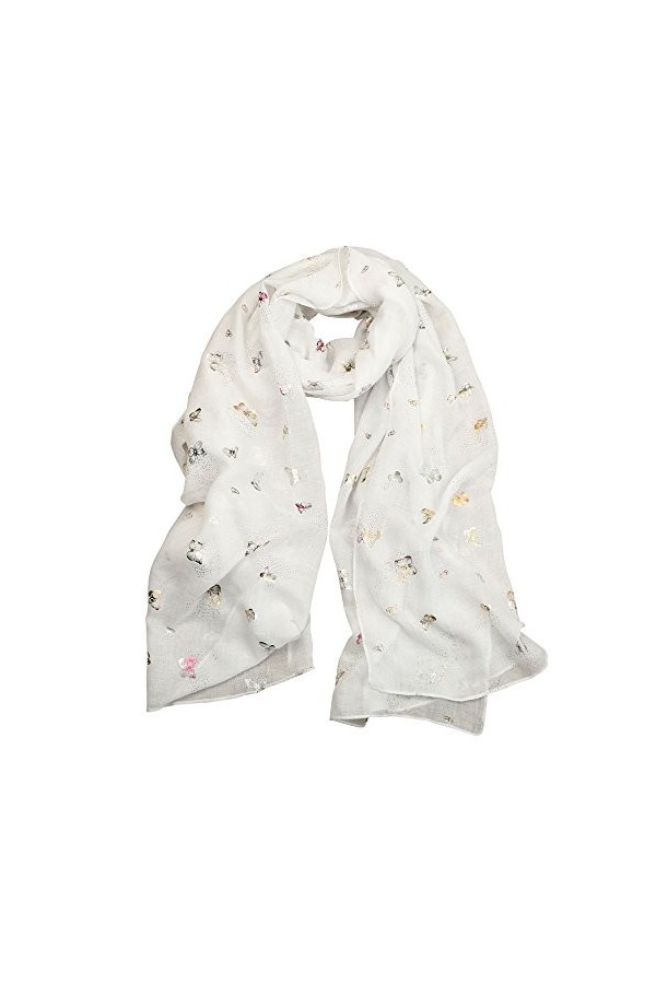 UTHTY Écharpe de Noël Femmes Imprimer châle Long Pashmina Femmes étole écharpes Wrap Dame écharpe écharpe Tribal tête écharpe