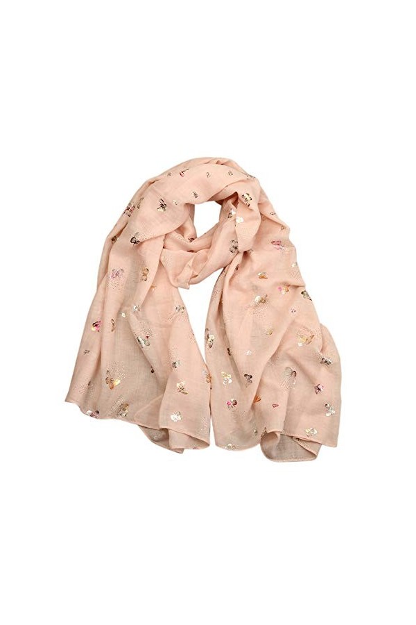 UTHTY Écharpe de Noël Femmes Imprimer châle Long Pashmina Femmes étole écharpes Wrap Dame écharpe écharpe Tribal tête écharpe