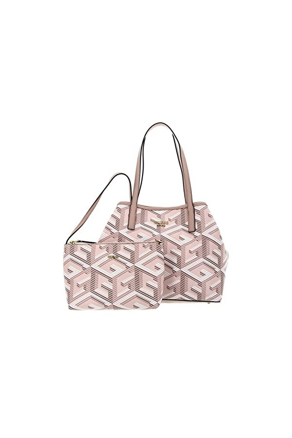 GUESS Vikky Tote, Bag Women, Logo Rose pâle, Taille Unique