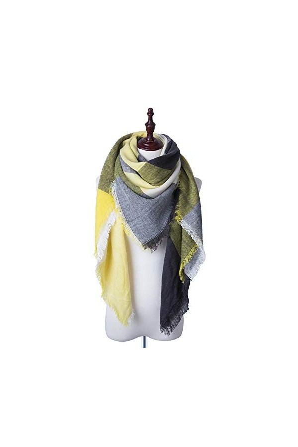 Bysonglezai Foulard Femme Cheveux pour De Hiver en Echarpe Scarf Casual Femmes Hiver Écharpe Triangle Tricoté Écharpe pour Da
