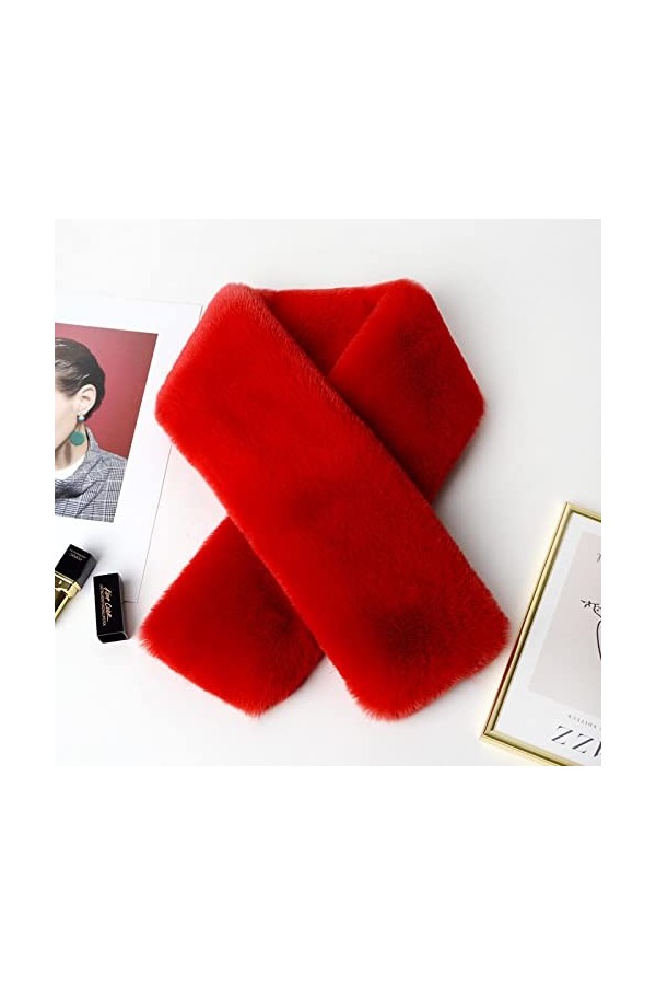 Bysonglezai Echarpes pour Femmes Hiver Automne Chaud Peluche Col Croisé Châle Elégant Chaud Doux Confortable Echarpe DrakGray