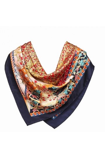 XUYUZUAU Écharpe 100 % soie de mûrier 106,7 cm grand carré léger foulard châle femmes cheveux enveloppements bureau plage, Ar