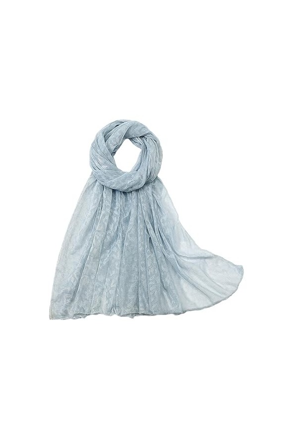 Suwequest Écharpe en nylon respirant et tendance pour femme - Monochrome - Écharpe et écharpe hijab pour femme, 2, 180 cm