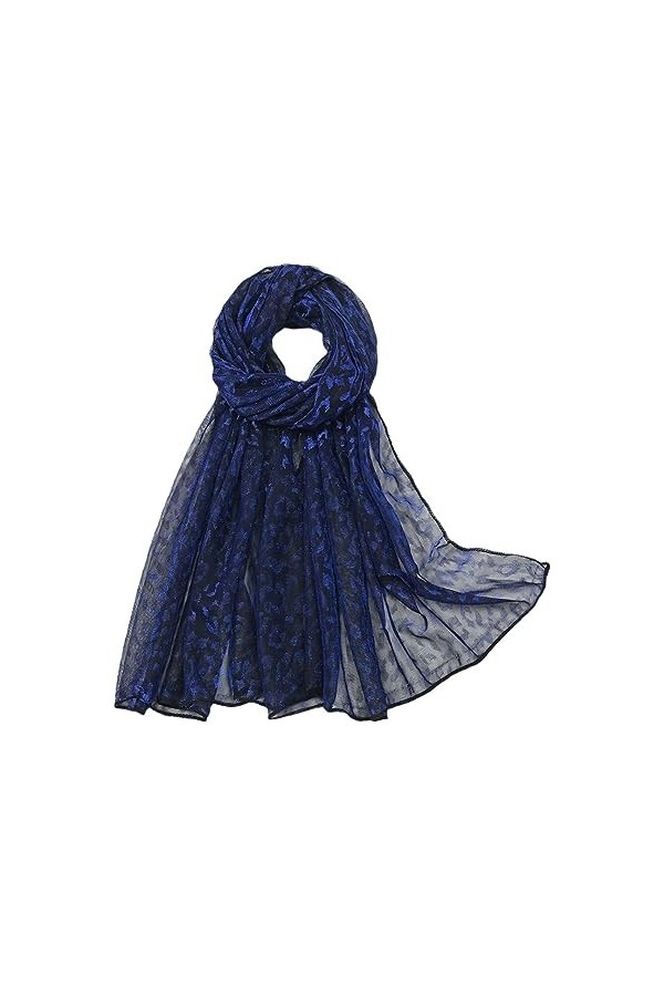 Suwequest Écharpe en nylon respirant et tendance pour femme - Monochrome - Écharpe et écharpe hijab pour femme, 2, 180 cm