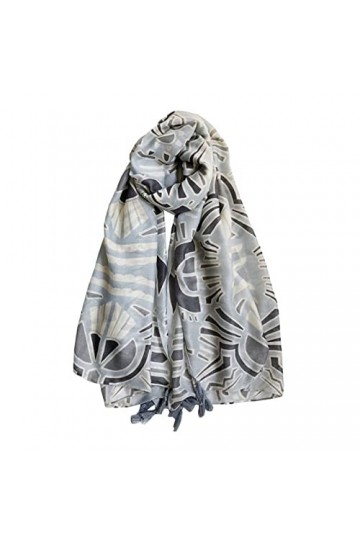 SISWIM Écharpe Chale Femme Écharpe exquise et à la Mode for Les Femmes Gris Clair Polyvalent au Printemps et à lautomne Graf